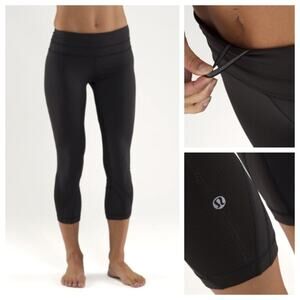 Lululemon Women's Run Inspire Crop Black Size 8